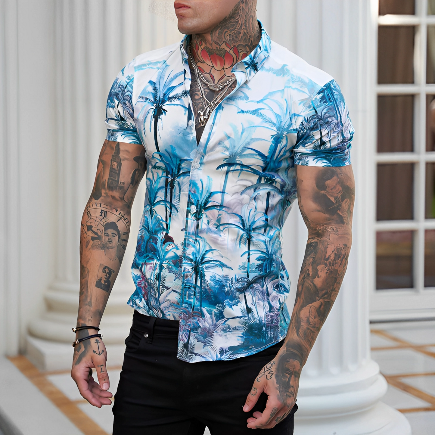 THE MICHAEŁ SLIM FIT SHORT SLEEVE SHIRT